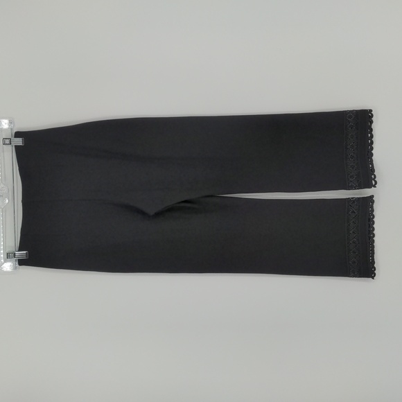 Lysse Raya Womens Lace Trim High Rise Cropped Pants Size Extra Small Black - Picture 7 of 12